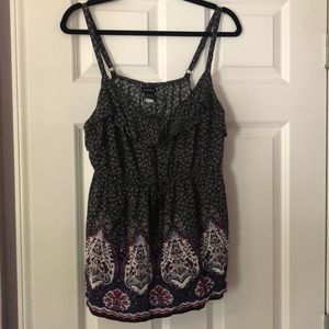 Torrid spaghetti strap blouse with drawstring